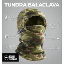 Balaclava Ski Mask - Winter Face Mask Cover for Extreme Cold Weather - Heavyweight Fleece Hood Snow Gear for Men and Women - Verde - Ver 3