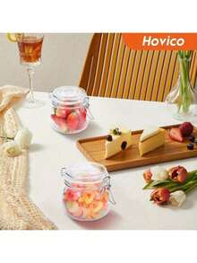1 Sealed Glass Wine Bottle, Kimchi Jar, Kimchi Container, Empty Honey Bottle, Storage Tank, Covered Glass Sealed Storage Tank With Buckles, Silicone Gasket, Moisture-Proof And Leak-Proof, Thickened Glass For More Durability, Suitable For Candle Storage, Kitchen Storage, Household Wine Bottles, Empty Honey Bottles, Small Storage Tanks - Transparent - View 3