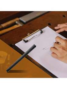 1pc Gold/Black Ruler, Precise Measurement, Small Inch Aluminum Alloy Architectural Scale Ruler, Triangular, 11.81 Inches, Small Inch, Convenient And Practical, Essential Measuring Tool For Engineering Drawings, Suitable For Design And Sketching, Practical Small Tool For School And Construction Site