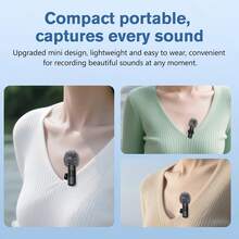 Professional Wireless Lavalier Microphone For IPhone, IPad, Android Phone, Mini Microphone, Wireless Lapel Mic For Video Recording, Interview Podcast Vlog   For Content Creators - 1 - View 12