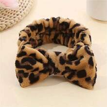 1/3pcs Leopard Print Bow Headband, Wrist Wrap Set With Printed Headscarf, Absorbent Wristband, Reusable Washing Wristband, Soft Microfiber Towel Wristband, Facial Cleansing Wristband For Women, Girls, Yoga, Running - Multicolor - View 10