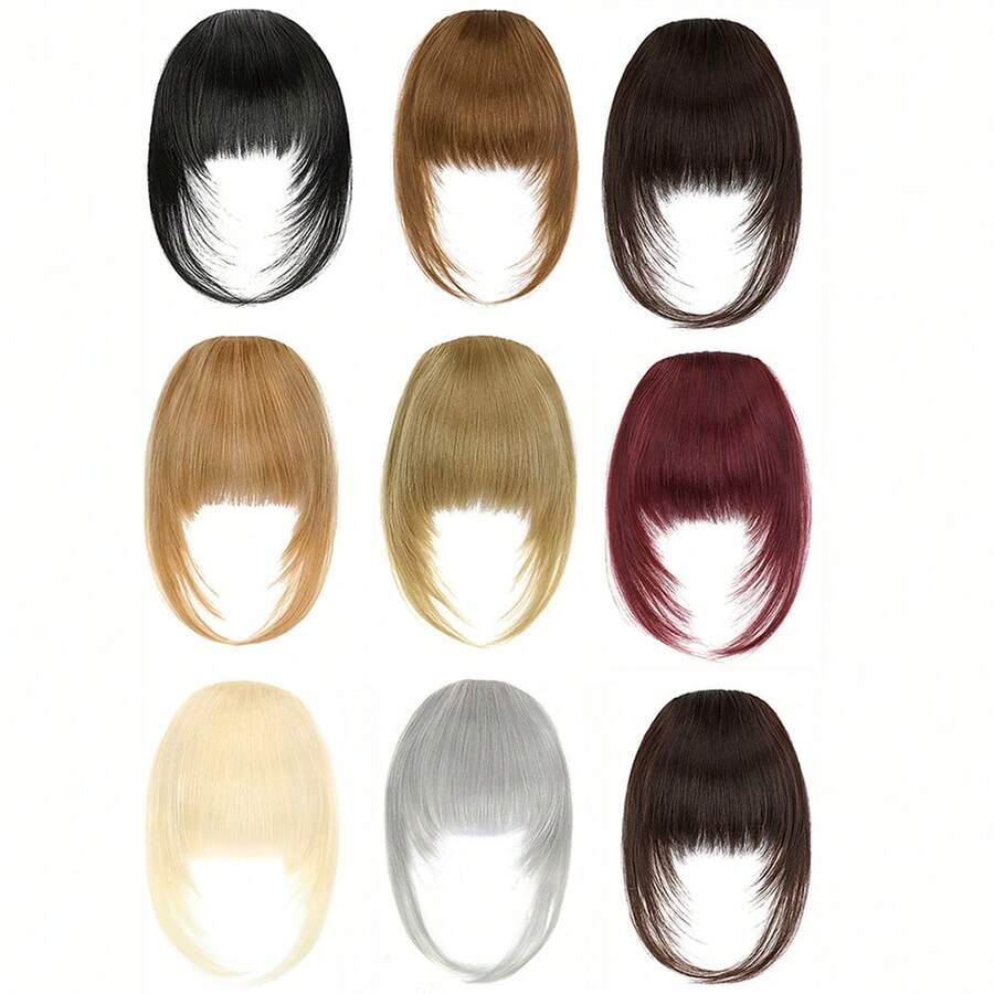 合成空气刘海接发片，夹式短刘海假发，隐形自然刘海，适合女性日常佩戴