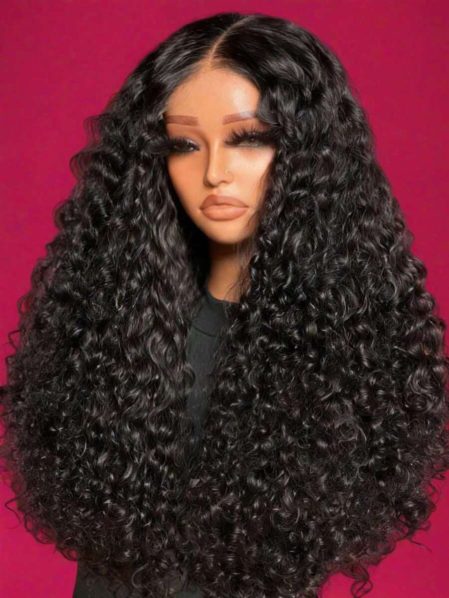 V Part Wigs Human Hair Brazilian Virgin Deep Wave Human Hair Wigs For Women Upgrade U Part Glueless Wigs Human Hair Clip In V Shape Kinky Curly Wig No Leave Out None Lace Front Wig 250 Density Natural Color - màu tự nhiên - Xem 1