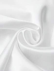 QUNGIGU 女士性感缎面吊带连衣裙，V领系腰设计，正式晚礼服，适合婚礼宾客、派对、新娘送礼会等场合，优雅简约连衣裙 - 白色 - 查看 10