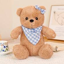 1pc Teddy Bear Plush Doll, Soft Stuffed Teddy Bear Doll, Cute Plush Doll, Decoration For Valentine's Day, Wedding, Party, Gift For Girlfriend, Best Friend, Birthday - Multicolor - View 14