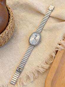 1 Stück/Set, ohne Geschenkbox, zierliche elegante Damenuhr, minimalistisch hochwertig elegant, verfeinertes Stahlarmband. Geeignet als Geburtstags-, Jahrestags- oder besonderes Geschenk für Freunde, Familie und Liebste. - Verschiedenfarbig - Übersicht 7