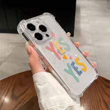 Funda para teléfono con diseño Rainbow Yes Love, compatible con iPhone 16, 15, 14 Pro Max, 13, 12, 11, XR y XS Plus. Fabricada en silicona TPU, ofrece protección contra golpes y caídas, además de una excelente sensación al tacto. Es el regalo ideal para familiares, amigos y seres queridos. - transparente - Ver 2
