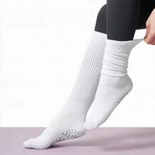 1/3/6 Pairs Women's Professional Pilates Socks Non-Slip Yoga Socks, Pilates Sticky Socks, Grip Bottom Dotted Grip Socks Compression Socks, Women's Slippers, Suitable For Dance, Workout, Ballet, Gym, Hospital Nurse Care Women's Socks - Multicolor - View 8