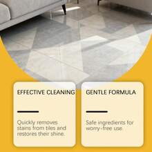 JUE FISH Acid Descaling Agent - Home Floor & Tiles Deeply Dissolves Dirt & Grease Removing Stains Streak-Free Long-Lasting Shine Protects Surface & Gaps (237ml) - 黑色 - 查看 5