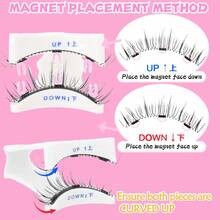 2Pairs Magnetic Eyelashes Natural Look, Reusable Magnetic Lashes With Applicator, No Glue Needed, Windproof & Waterproof,Comfort - Natural Lashes - View 4