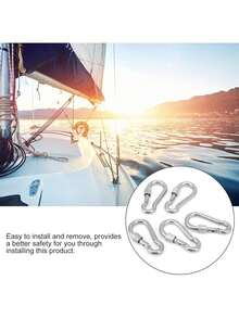 EstiloVGEBY Clip De MosquetóN, Gancho De Resorte De Acero Inoxidable De 50 Mm, Ganchos De Resorte De Alta Resistencia, Hebillas Suministros De Remo RowingVersióN Mejorada