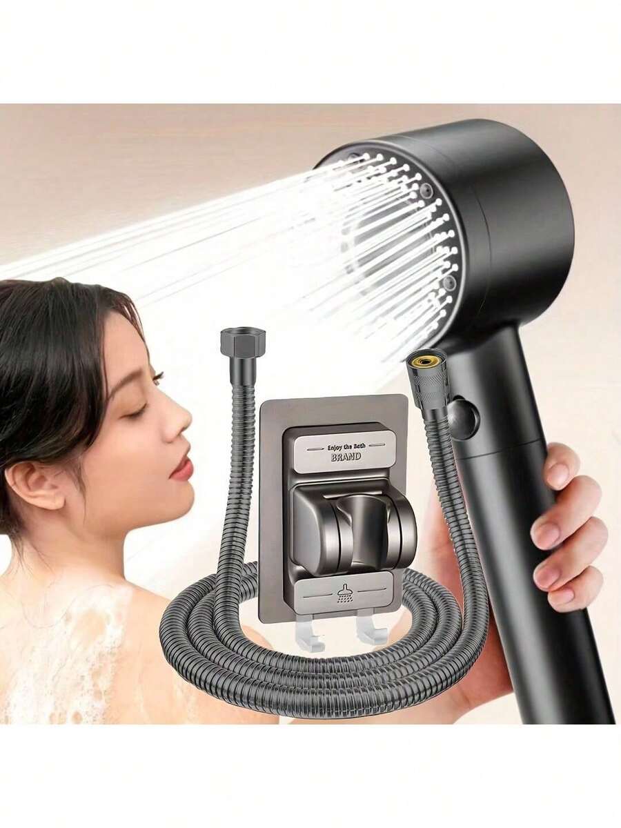 Modern Hand-Held Shower Head, Multi-Function Pressure Nozzle Wall Mounted Hollow Body Spray, Improve The Shower Experience - Shower Set - View 1