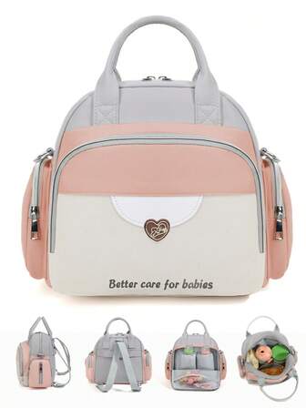 Diaper Bag Tote, Insulated Pocket Baby Bag, Portable Mommy Bag, Shoulder/Handheld/Backpack Diaper Bag