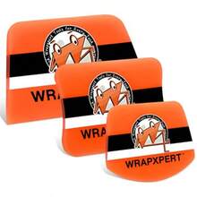 WRAPXPERT - Juego de escobilla de goma PPF 3 piezas de herramientas PPF rascador de hoja en V para aplicación de película de ventana 3 tamaños diferentes para película de protección de pintura - Naranja - Ver 1