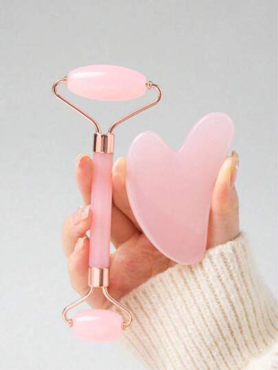 3 piezas Rodillo de masaje facial de resina, apto para cara, Body, cuello, tabla Gua Sha, herramienta antiarrugas para el cuidado de la piel, belleza, productos de cuidado de la piel, SPA, autocuidado, herramientas para el cuidado facial, suministros para terapeutas de belleza, masaje, herramienta de masaje facial, rodillo facial