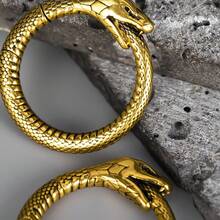 1件装不锈钢蛇形耳坠，适用于拉伸耳洞、耳扩、耳钉、身体饰品、女性饰品配件 - 蛇-2 - 查看 8