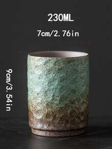 1pc 230ml Ceramic Coffee Mug, Creative Couple Drinking Cup, Retro Style For Home, Hotel, Restaurant, Gathering, Chinese Tea Set - Multicolor - View 7