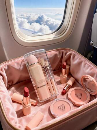 8-In-1 Travel Makeup Brush Set | It Is A Compact And Portable Storage Box | Includes Powder Brush, Eyeshadow Brush, Eyebrow Brush And Lip Brush | Suitable For Travel, Convenient For Storage And Easy To Use For Makeup Enthusiasts And Beginners. Ideal Gift For New Year, Valentine's Day, Mother's Day.