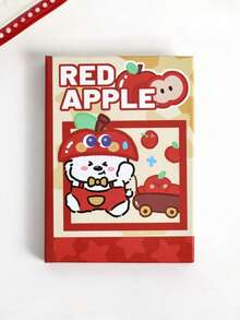 1/4pcs Cute Apple A7 Notebook Pocket Book Student Cute Mini Notebook Portable Learning Blank Notebook - Multicolor - View 8