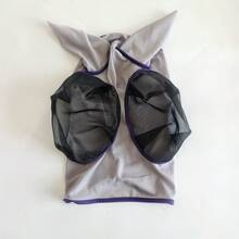 高弹透气防蚊防蝇马用面罩，马术用品 - 灰色 - 查看 8