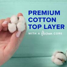 Always Pure Cotton With Flexfoam Pads Size 4 Overnight Absorbency With Wings 20 Count Pack Of 3 60 Count Total - como en la foto - Ver 4