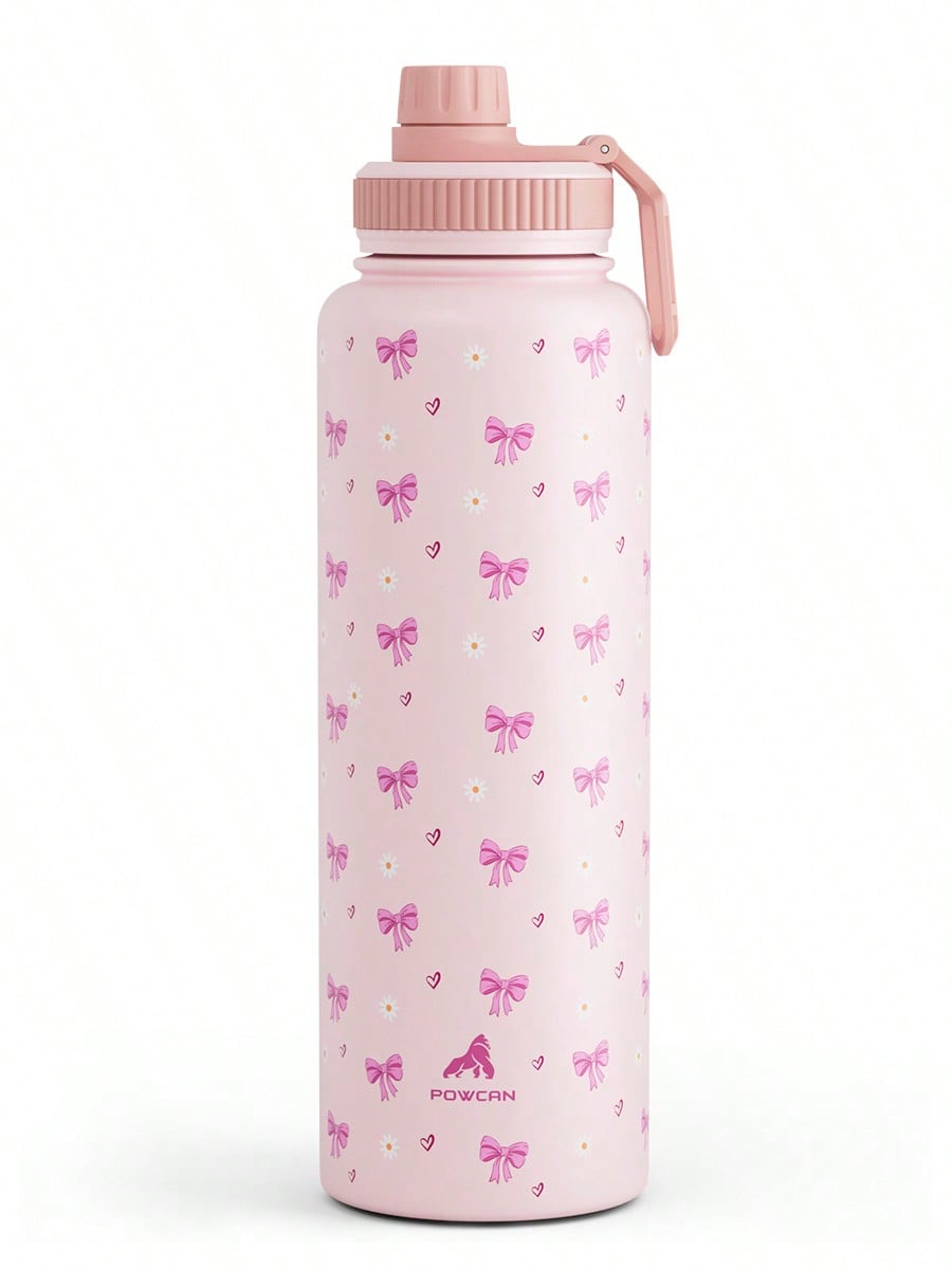 40oz Pink Daisy Bow