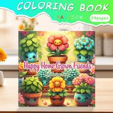 GDTME 1 Pc Makeup Coloring Book, 24 Pages, Includes Many Cute Plush Makeup Items, Suitable For Adults And Children, Can Be Used As Back To School Gift, Spring Gift, Valentine's Day Gift, Stationery Or Home Decor, Size 7.9 X 7.9 Inches. - Multicolor - View 21