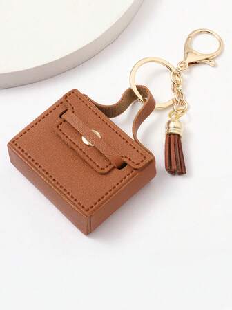 1PC Leather Made Easy To Carry Key Bag, Headphone Bag, Coin Purse, Keychain Pendant, Small Item Card Bag Storage, Modern Wallet Design, Portable And Durable, Making It The Perfect Gift For Friends, Girlfriends, Mother's Day And Valentine's Day