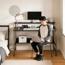 Escitorio Muebles Para Pc Escritorios Minimalistas - Negro - Ver 4