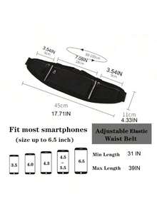 男女通用专业跑步腰包，带手机口袋的运动腰带，隐形健身腰包 - 彩色 - 查看 3