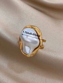 1 chiếc nhẫn ngọc trai Baroque cổ điển bằng thép không gỉ mạ vàng 18K có thể điều chỉnh kích cỡ dành cho nữ, trang sức tối giản thanh lịch cho Lễ tình nhân, tiệc tùng, hàng ngày, lễ hội Mardi Gras, năm mới, đám cưới, đi biển, Giáng sinh, kỷ niệm, quà tặng thanh lịch cho mẹ, trang sức phong cách Boho, quà sinh nhật cho phù dâu. - Nhiều màu - Xem 4