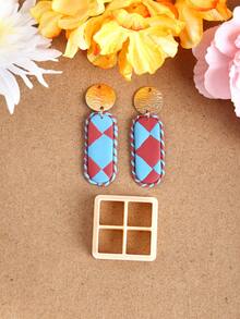 1/4pcs Square Polymer Clay Cutter, Grid Texture Clay Cutter, Suitable For Jewelry Making, Square Grid Tool, Polymer Clay Set, Suitable For DIY Jewelry Earring Making - Clay Cutter - View 12