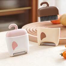 1pc/Fruit And Vegetable Brush Peeler, Independently Designed, Two-In-One Peeling Tool, Multi-Functional Cleaning Brush Peeler For Potatoes Fruits - Multicolor - View 4