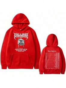Streetwear Hoodie Print Graphic Sweatshirt-Famous Rock Band Falling In Reverse World Tour 2025 Hoodie Men Women Casual Oversized Sweatshirt Male Gothic Vintage StreetwearBack To School Hoodie Teen, A Great Gift For Your Boyfriend(Note: This Is Not A Real-Time Program List!) - 紅色 - 查看 14