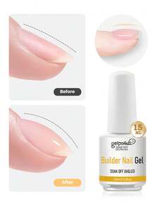 15ml Clear Building Nail Gel Nail Polish For Strengthener Gel Extension Gel Base Coat In A Bottle Soak Off Uv Led Gel Nail Extension - Clear - View 1