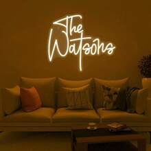 可定制LED霓虹灯 - USB供电，可调光，适用于卧室、客厅、办公室、派对和婚礼墙面装饰 - 完美的圣诞节和新年礼物