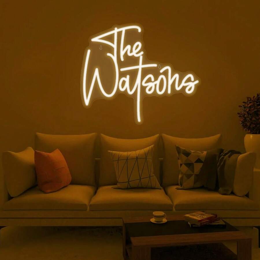 可定制LED霓虹灯 - USB供电，可调光，适用于卧室、客厅、办公室、派对和婚礼墙面装饰 - 完美的圣诞节和新年礼物