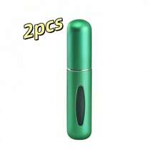 1 Piece 5ml Aluminum Perfume Mini Bottle, Bottom Press Type, Reusable Perfume Spray Bottle, Similar To Lipstick Shape, With A Visible Window, Portable For Travel And Air Travel - 彩色 - 查看 13