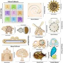 Montessori Busy Board Toy Unfinished Parts, Early Childhood Intelligence Development And Behavioral Habit Training, DIY Memory Walking Board - Multicolor - View 3