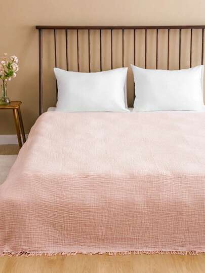 100% Cotton Double Bed Blanket & Bedspread - 200x220 Cm, Soft And Comfortable, Made In Turkey