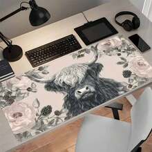 1pc Original Illustration Art Exhibition Themed Mouse Pad, Ox Year Theme Non-Slip Mouse Pad, Can Be Used As Desk Mat, Keyboard Mat, Non-Slip Rubber Base, Suitable For 6 Scenarios, NFT Digital Art Gallery, Bohemian Style, Blockchain Art Gallery, NFT Art