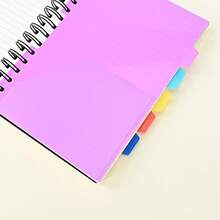 3款A5黑色PP隔页线圈笔记本分类分层笔记本超厚隔页线缆线圈笔记本极简笔记本 - 彩色 - 查看 3