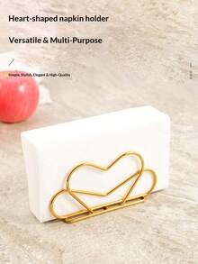 Upright Iron Paper Towel Holder, Metal Desktop Paper Towel Dispenser For Restaurant, Hotel, Cafe - Gold - View 1