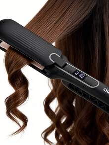 CRASTS One-Click Switch Hair Straightener, Fast Heating Flat Iron & Curling Iron 2-In-1 Quick Styling Hair Tool