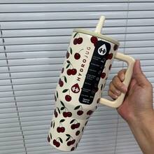 Hydro - Jug 40 Oz - Cherry With Handle & Flip Straw Tumbler - 櫻桃 - 查看 4