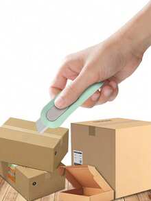 Portable Retractable Mini Box Cutter Knife, Designed For Home & Office, One-Click Blade Ejection For Easy Cutting Of Envelopes/Cardboard/Packages/Craft Materials, Compact Storage Takes Up Little Space - Multicolor - View 2
