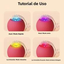 Bola Interativa Para Gatos , De Brinquedo Animais De Estimação Em Movimento Automático Com Sensor De Gravidade I - Multicolorido - Visão 10