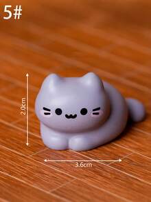 6个随机可爱猫咪摆件，微景观装饰配件，温馨的卧室、办公桌、客厅、窗台装饰，多功能小摆件，为日常空间增添舒适感 - 彩色 - 查看 8