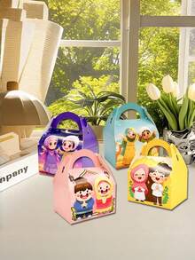 48 pièces/24 pièces/16 pièces/12 pièces/6 pièces/2 pièces Coffret cadeau Ramadan. Sacs à collation portables, fabriqués à partir de motifs de bandes dessinées vibrantes et de matériaux en carton robuste, convenant comme cadeaux pendant le Ramadan, pouvant également être utilisés pour ranger les faveurs de fête, décorer les vacances et comme fournitures pour événements. Ce sac de rangement polyvalent pour collations et petits cadeaux est doté d'une poignée facile à saisir. - Multicolore - Voir 5