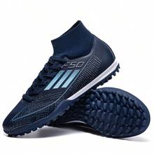 Men's Football Shoes, Unisex Football Training Shoes, Hard Court Sports Shoes, Artificial Turf Shoes, Outdoor Professional Football Shoes, Sports Shoes - Royal Blue - View 3